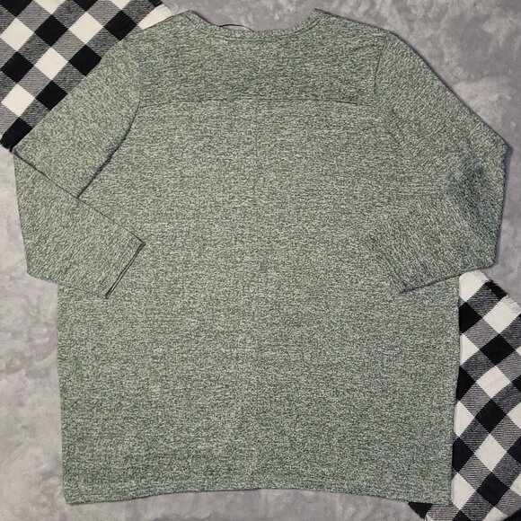 1X | Junarose | 3/4 Sleeve Heathered Knit Cardigan - Picture 3 of 6
